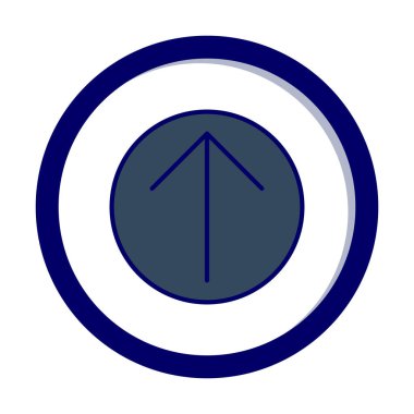 Yukarı ok simgesi, vektör illüstrasyonu, arayüz için düz tasarım 