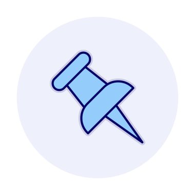 İğne simgesine bas. vektör illüstrasyonu