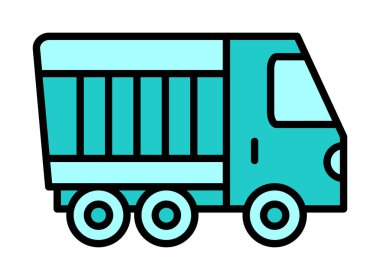 Web ve mobil uygulama tasarımınız için kamyon simgesi vektörü, kamyon logosu konsepti