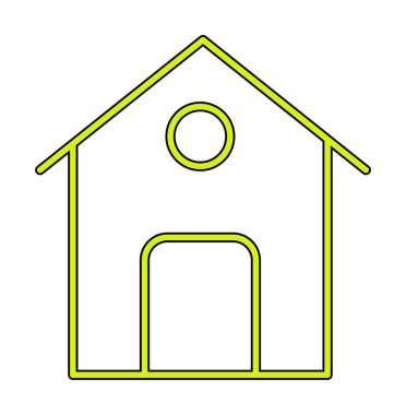 Eve. Web simgesi basit illüstrasyon