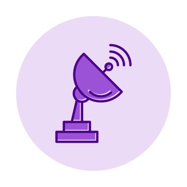 uydu anten simgesi, vektör illüstrasyonu basit tasarım