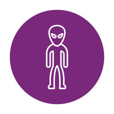 Sevimli uzaylı karakter Vektör illüstrasyonu