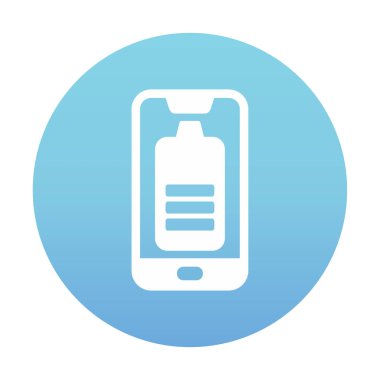 pil simgesi. renk çizgisi çizimi 