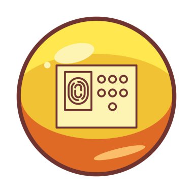 Güvenlik sistemi simgesi vektör illüstrasyonu