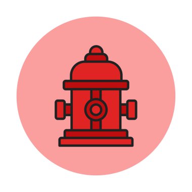 Modern yangın musluğu simgesinin vektör illüstrasyonu 