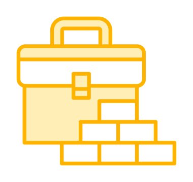 evrak çantası web basit simge illüstrasyonu