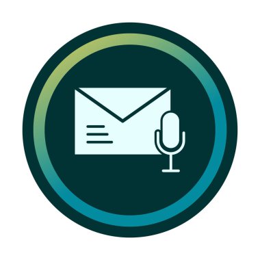 Sesli Mesaj simgesi, vektör illüstrasyonu