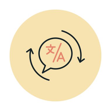 vektör illüstrasyonu, Çeviri simgesi tasarımı                       