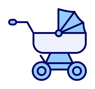 bebek arabası kutsal kişilerin resmi, vektör çizim 