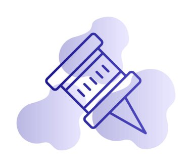 İğne simgesine bas. vektör illüstrasyonu