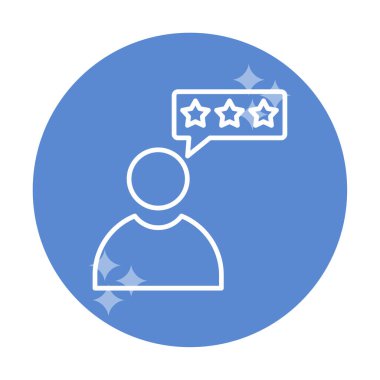 Müşteri İncelemesi, geribildirim ikonu vektör çizimi