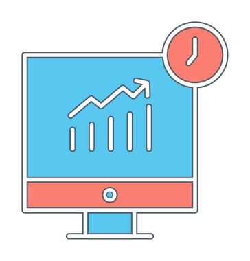 Stocks Analitik Modern Simgesinin vektör çizimi                   