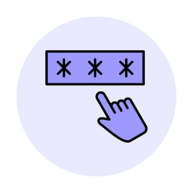 Parola web simgesi, vektör çizim