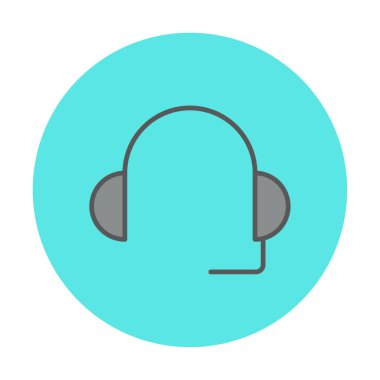 kulaklık simgesi vektör illüstrasyon destek servisi