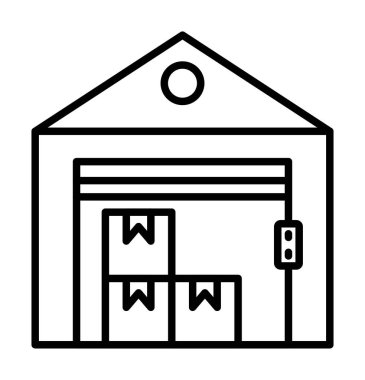 Web için depo vektör simgesinin basit illüstrasyonu