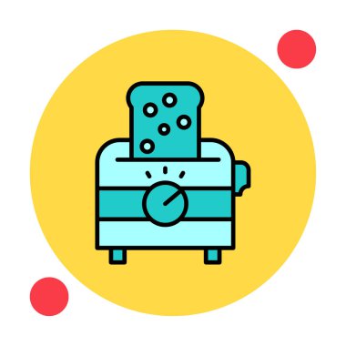 tost makinesi simgesi, vektör illüstrasyonu