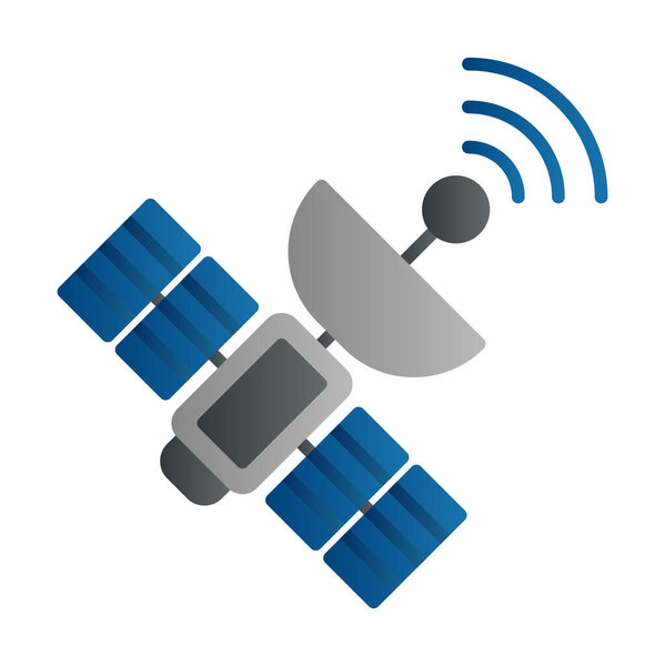 satellite icon, vector illustration