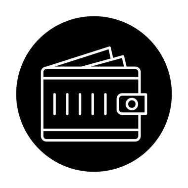  Cash Cüzdan simgesi vektör illüstrasyon tasarımı
