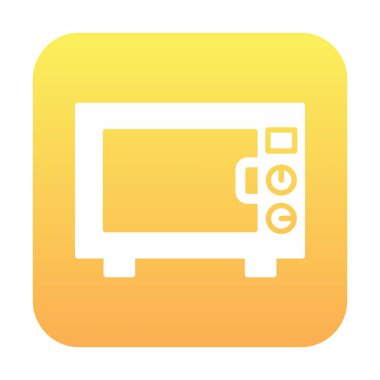 mikrodalga simgesi, vektör illüstrasyonu basit tasarım