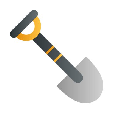 Bahçe küreği ikonu. Kürek karikatür simgesinin vektör çizimi                 