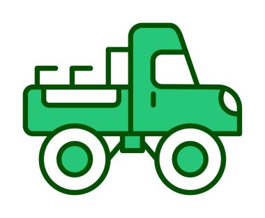 Canavar kamyon simgesi vektör illüstrasyonu