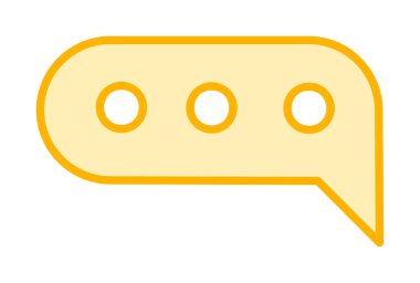 Basit sohbet simgesi, konuşma balonu, vektör illüstrasyonu