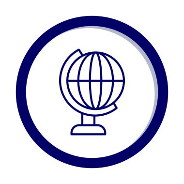 Dünya küresel ikon vektör illüstrasyonuName                