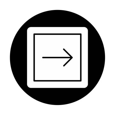 Sağ Ok simgesi, vektör illüstrasyonu basit tasarım