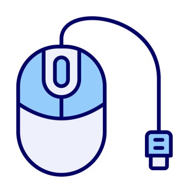 bilgisayar fare düz simgesi, vektör illüstrasyonu