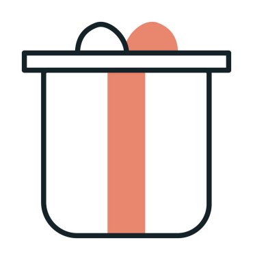 hediye kutusu simgesi, vektör illüstrasyonu  