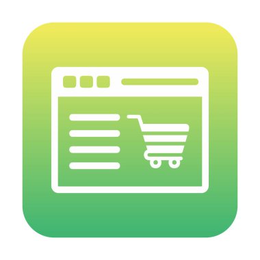 Alışveriş sitesi simgesinin vektör illüstrasyonu