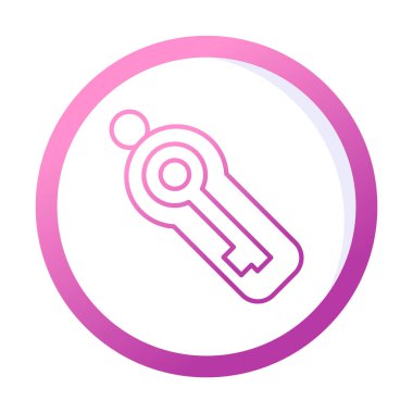 Anahtar sembolü web simgesi, vektör illüstrasyonu