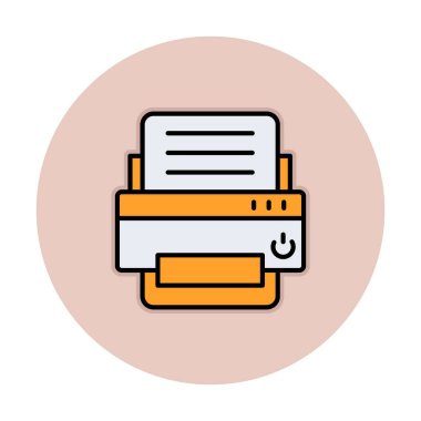 yazıcı simgesi web basit illüstrasyon