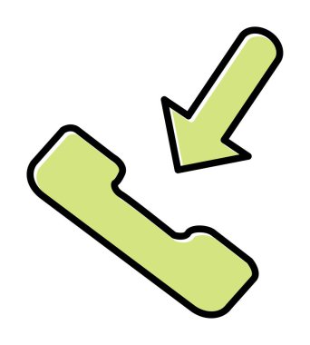 telefon arama simgesi, vektör illüstrasyonu basit tasarım