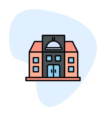 Beyaz arkaplanda restoran vektör illüstrasyonu