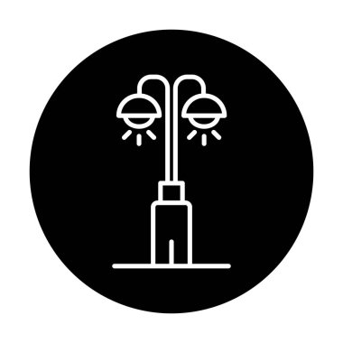 Park lambası simgesinin vektör illüstrasyonu