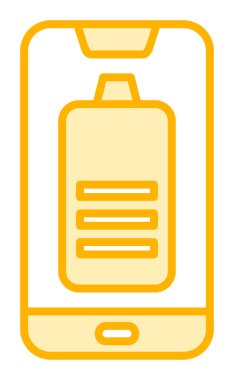 pil simgesi. renk çizgisi çizimi 