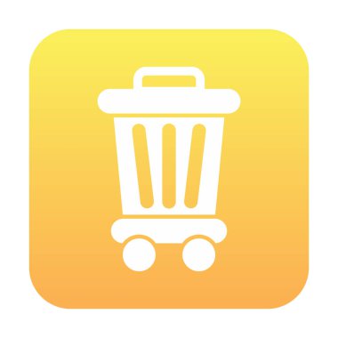 Çöp kutusu web simgesi, vektör illüstrasyonu