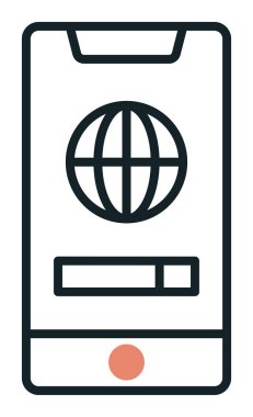 Akıllı telefon simgesi. özet vektör illüstrasyonu 