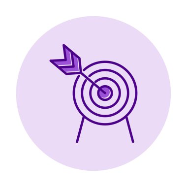 Basit hedef simgesi, hedef, vektör illüstrasyonu