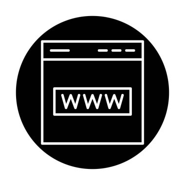 Basit web sitesi arayüzü simgesi, vektör illüstrasyonu