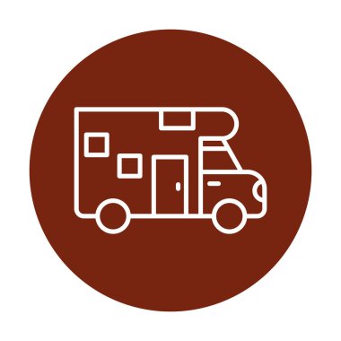 Van düz vektör simgesi