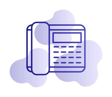 Basit Telefon Simgesi, vektör illüstrasyonu