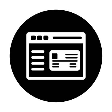 Basit Web Ödeme simgesi, vektör illüstrasyonu