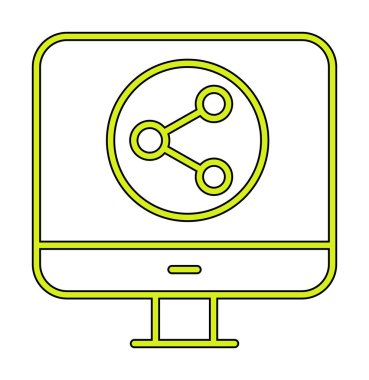 Basit Veri Paylaşımı simgesi, vektör illüstrasyonu