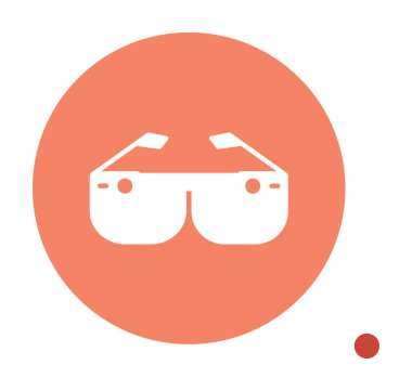 smart glasses icon vector illustration