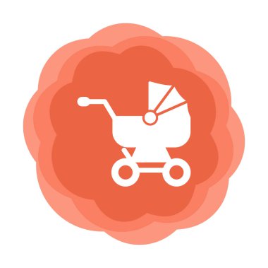 bebek arabası kutsal kişilerin resmi, vektör çizim 