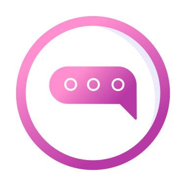 Basit sohbet simgesi, konuşma balonu, vektör illüstrasyonu