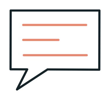 konuşma balonu mesaj simgesi vektör çizim tasarım