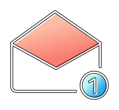 zarf simgesi vektör illüstrasyonu